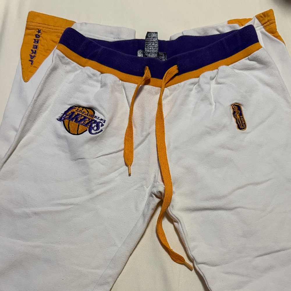 White and Purple Sweatpants